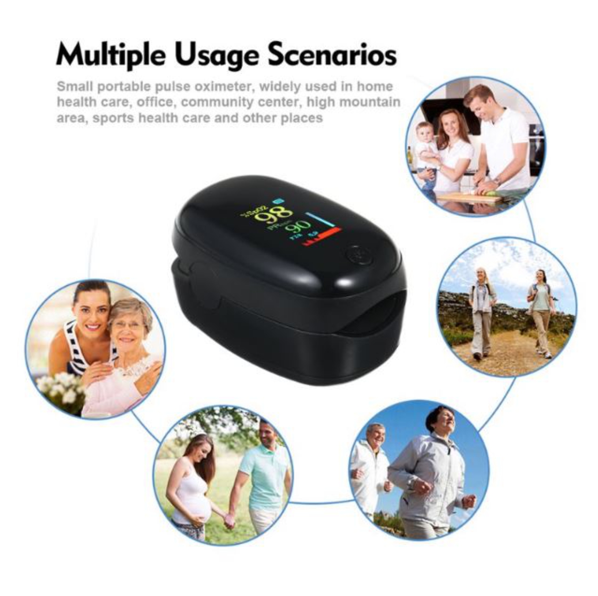 Miniatura 3 de Oximetro de pulso monitor SpO2 sin curva